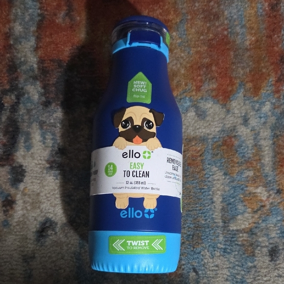 Ello Blue Kids Vacuum-Insulated Water Bottle - Picture 1 of 8